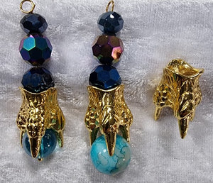 CHARMS - ANIMAL CLAW - 19X15MM - GOLDEN COLOUR