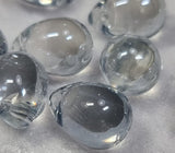 13.5 X 9.5MM GLASS TEARDROP - ELECTROPLATED - PALE SLATE BLUE AB