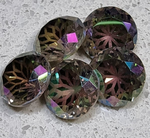 RIVOLI -10x6MM K9 GLASS RHINESTONE - FLOWER PATTERN - PLAIN VITRAIL
