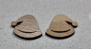 XMAS CHARM - WOODEN SANTA HAT