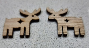 XMAS CHARM - WOODEN REINDEER