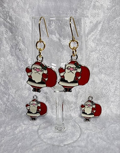 XMAS CHARM - ENAMEL SANTA
