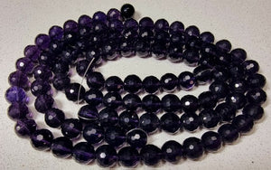 12MM GLASS BEADS - PER STRAND - DEEPEST AMETHYST