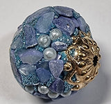 19MM INDONESIAN ROUND BEADS - BLUE