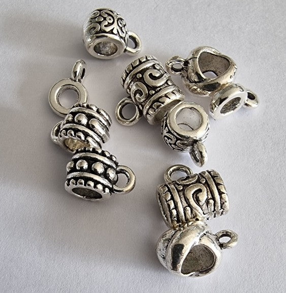 BAIL HANGER - ANTIQUE SILVER - 5-8MM X 10-12MM