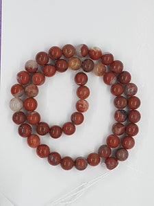 8MM NATURAL RED JASPER BEADS - LOOSE