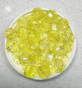 12MM ACRYLIC BEADS - YELLOW