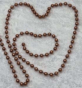 CHAIN - IRON - BALL CHAIN -  SOLDERED -2.4MM DIAMETER - COPPER COLOUR