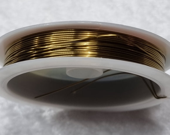 WIRE - COPPER CORE - 22G (0.6MM) ANTIQUE BRONZE COLOUR
