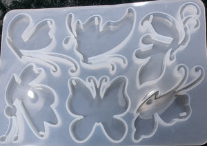 RESIN MOULD - 166 X 118 X 6MM - BUTTERFLY