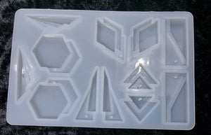 RESIN MOULD - 158 X 105 X 6MM - MIXED SHAPES