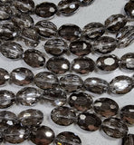 OVALS - 16 x 12 x 7MM FACETED CRYSTAL GLASS - SMOKE