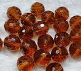 12MM GLASS BEADS - PER STRAND - DARK BROWN