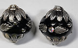 21-23MM INDONESIAN ROUND BEADS - BLACK