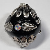 21-23MM INDONESIAN ROUND BEADS - BLACK