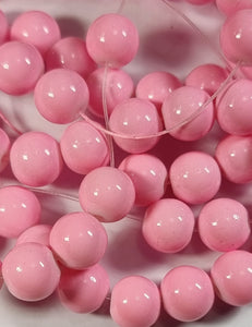 10MM GLASS BEADS - OPAQUE -LIGHT PINK
