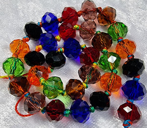 8 X 6MM ABACUS GLASS BEADS- MIX 2