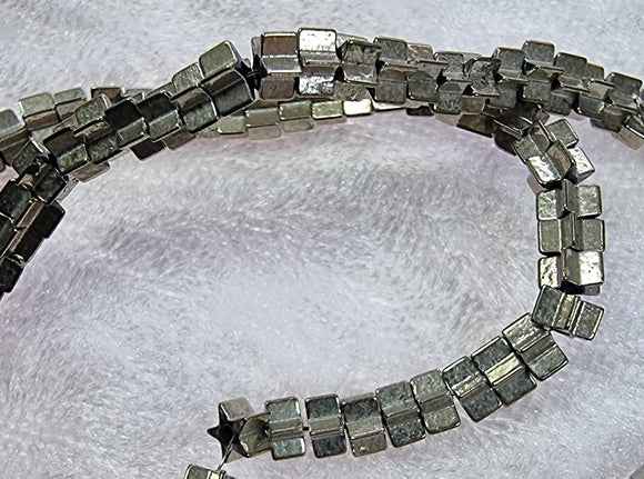3.5X3.5MM E.PLATED NON MAGNETIC SYNTHETIC HEMATITE STARS - DARK SILVER