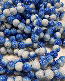 10MM GLASS BEADS - PAINTED AND BAKED - BLUE