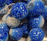 10MM GLASS BEADS - PAINTED AND BAKED - BLUE
