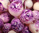 10MM GLASS BEADS - PAINTED AND BAKED - DARK VIOLET