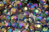 8MM GLASS BEADS - ELECTROPLATED FACETED - VITRAIL
