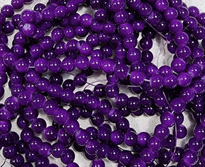 8MM GLASS BEADS - DARK VIOLET