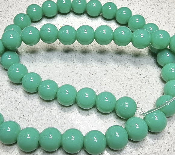 8MM GLASS BEADS - TURQUOISE