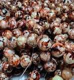 10MM GLASS BEADS - PAINTED AND BAKED - COCONUT BROWN