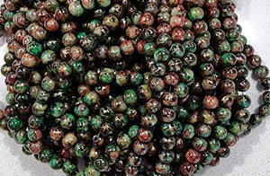 8MM GLASS BEADS - PAINTED AND BAKED - FIREBRICK