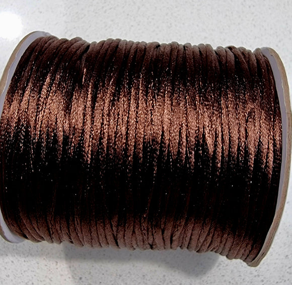 CORD - NYLON  - 2MM CHOCOLATE BROWN COLOUR