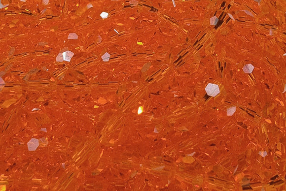 6MM GLASS FACETED BEADS - DARK ORANGE