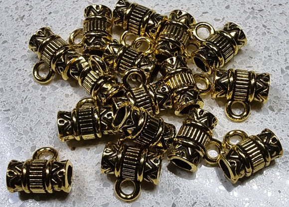 BAIL HANGER - ANTIQUE GOLD - 8X8MM