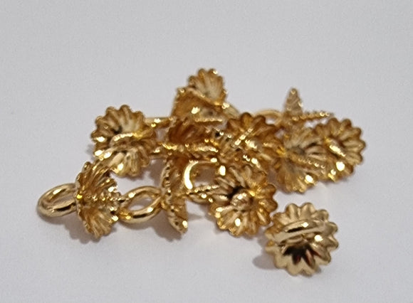 BAIL HANGER - 304 S/STEEL SCREW EYE PIN PEG - 8X6MM - 18K GOLD PLATED