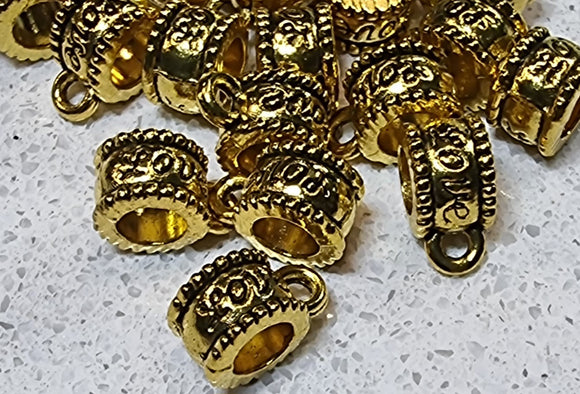 BAIL HANGER - ANTIQUE GOLD - 10X8MM