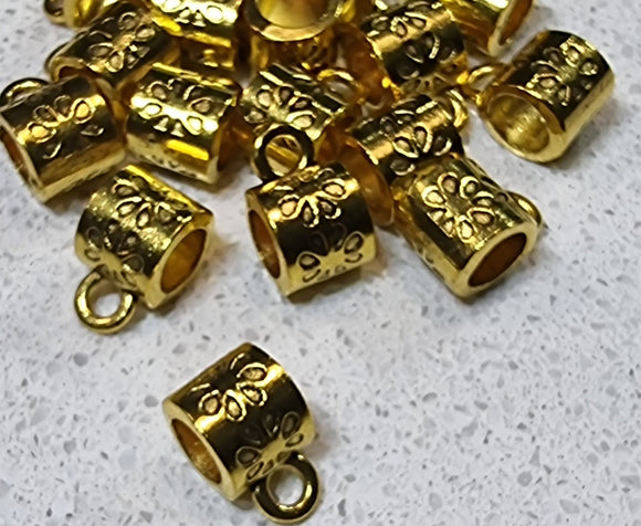 BAIL HANGER - ANTIQUE GOLD - 8X6MM