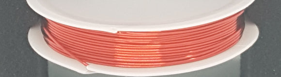 WIRE - COPPER CORE - 22G (0.6MM) RED/ORANGE COLOUR