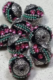 15MM INDONESIAN ROUND BEADS -BLACK