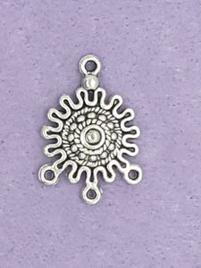 EAR/PENDANT BASE - 27 X 20MM - ANTIQUE SILVER