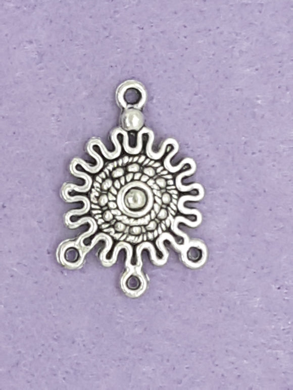 EAR/PENDANT BASE - 27 X 20MM - ANTIQUE SILVER