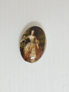 CABOCHON - 18 X 13MM GLASS OVAL - PORTRAIT 12