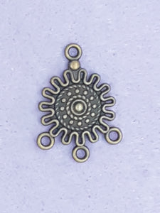EAR/PENDANT BASE - 27 X 20MM - COPPER COLOUR