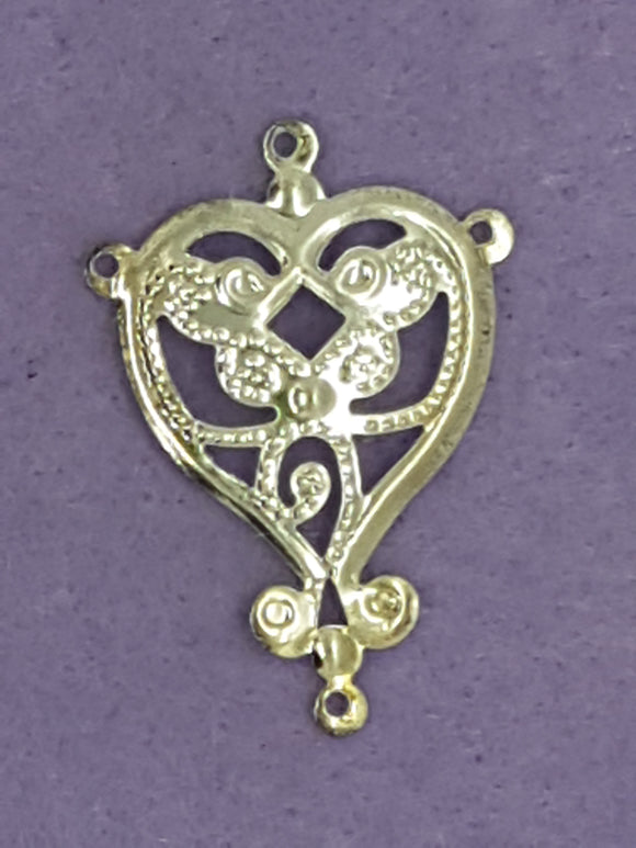 EAR/PENDANT BASE - 35 x 25MM - SILVER
