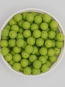 8MM GLASS BEADS - 20 BEADS PER PACKET - WASABI GREEN