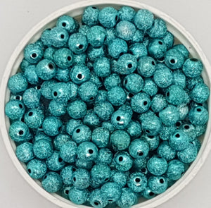 6MM ACRYLIC BEADS - TURQUOISE