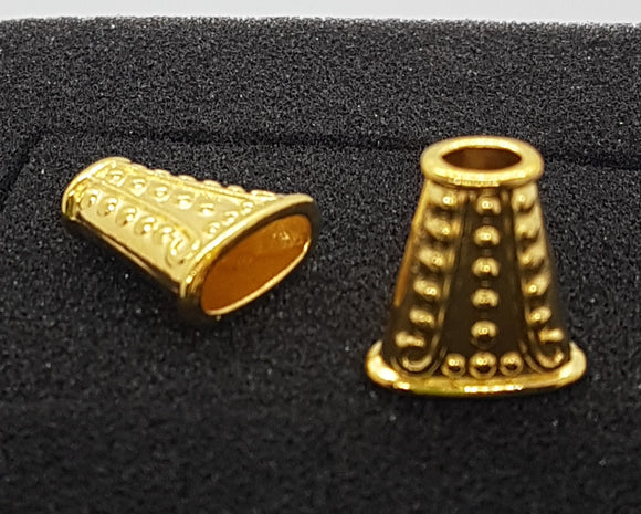 BEAD CAPS - GOLDEN COLOUR - 18 X 8MM