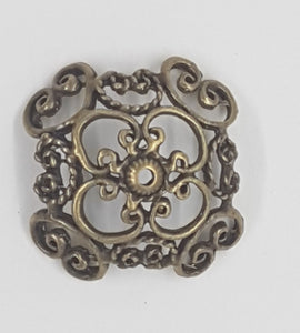 BEAD CAPS - ANTIQUE BRONZE - 30MM