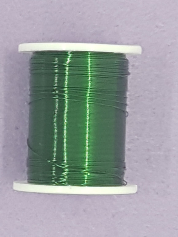 WIRE - COPPER CORE - 28G (0.3MM) FOREST GREEN COLOUR