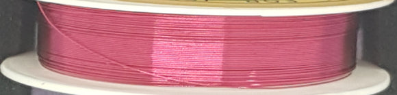 WIRE - COPPER CORE - 28G (0.3MM) DEEP PINK COLOUR