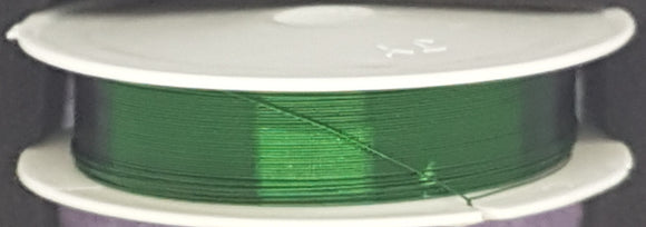 WIRE - COPPER CORE - 28G (0.3MM) FOREST GREEN COLOUR